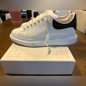 Black and White Alexander McQueen Platform Sneaker